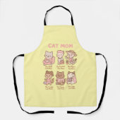 Cute kat moeder cartoon cadeau voor moeder schort (Voorkant)