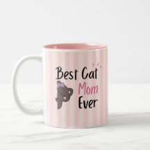 Cute Kat Moeder Roze Strik Kawaii Ontwerp