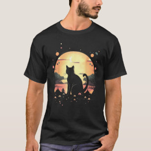Cute Kat Motieven Kat Vintage Kat Moeder Graphics T-shirt