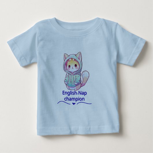 Cute Kat Nap Kampioen Teveel T-Shirt (Voorkant)