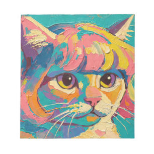Cute Kat Olie Schilderij (#5) Notitieblok