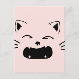 Cute kat ontwerp | Aardige katachtige kunst Briefkaart