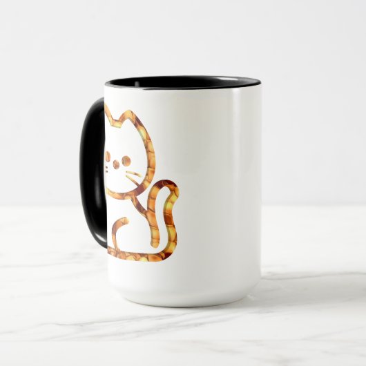 Cute kat ontwerp mok (Voorkant links)