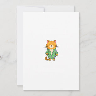 Cute kat ontwerp, rode kat kaart
