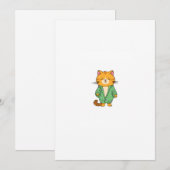 Cute kat ontwerp, rode kat kaart (Voorkant / Achterkant)