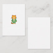 Cute kat ontwerp, rode kat notitiekaartje (Voorkant / Achterkant)