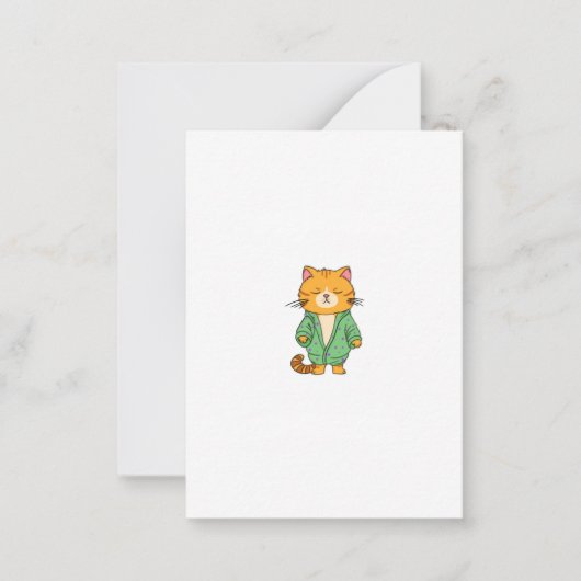 Cute kat ontwerp, rode kat notitiekaartje (Voorkant)