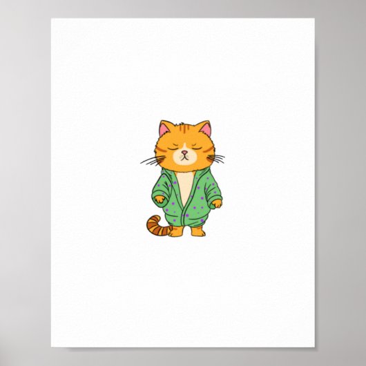 Cute kat ontwerp, rode kat poster (Voorkant)