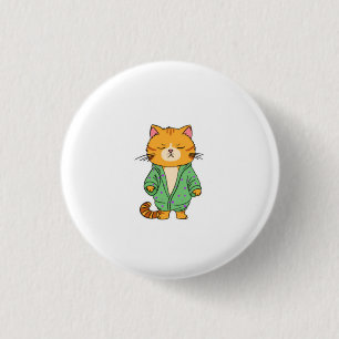 Cute kat ontwerp, rode kat ronde button 3,2 cm