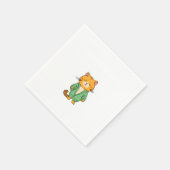 Cute kat ontwerp, rode kat servet (Hoek)