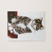 Cute Kat Painting Tabby Cat Legpuzzel (Horizontaal)