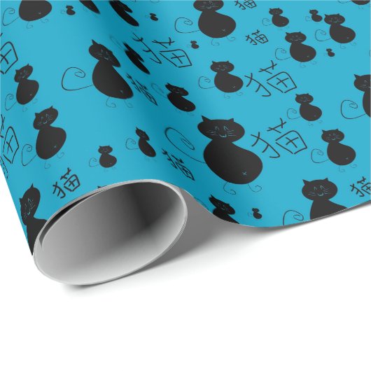 Cute kat patroon cadeaupapier (Rol Hoek)