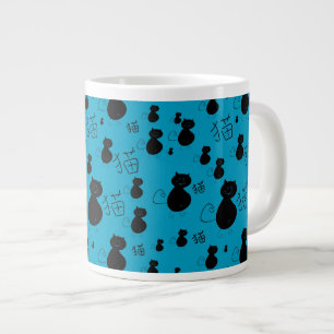Cute kat patroon grote koffiekop