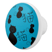 Cute kat patroon keramische knop (Rechts)