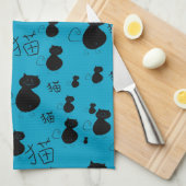 Cute kat patroon theedoek (Quarter Fold)