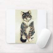 Cute Kat Pet Portrait Tabblad Cat Muismat (Met muis)