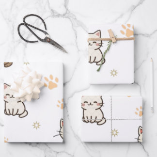Cute Kat Poot Cadeaupapier Vellen | Rim-Jhim Desig