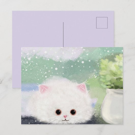 Cute Kat Postkaart (Voorkant / Achterkant)