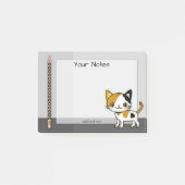Cute Kat potlood Post it Notes (Voorkant)