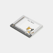 Cute Kat potlood Post it Notes (Schuin)