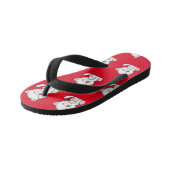 Cute kat print blue flip-flop kinder teenslippers (Schuin)