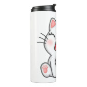 Cute kat print thermale tumbler thermosbeker (Gedraaid links)