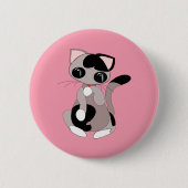 Cute Kat Ronde Button 5,7 Cm (Voorkant)