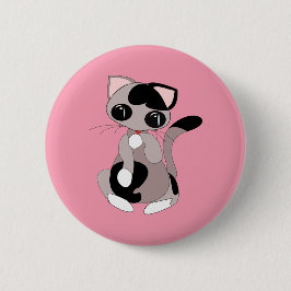 Cute Kat Ronde Button 5,7 Cm