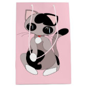 Cute Kat Roze Cadeautas (Voorkant)