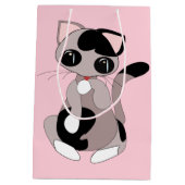 Cute Kat Roze Cadeautas (Achterkant)