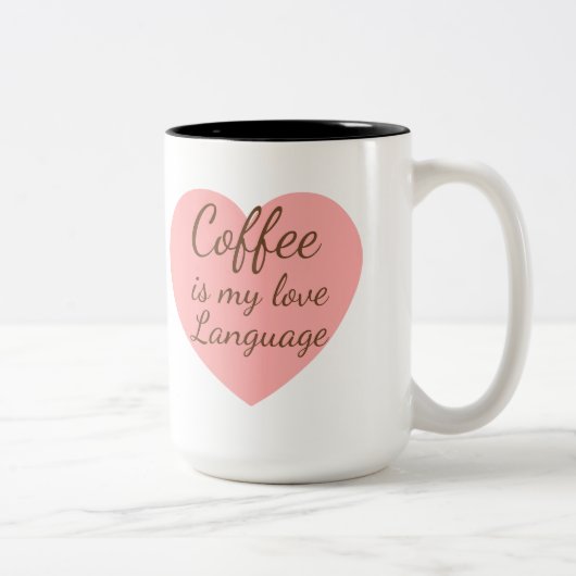 Cute Kat & Roze Hart Coffee Love Mok (Rechts)