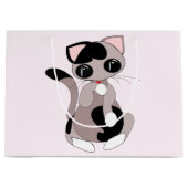 Cute Kat Schoon Roze Cadeautas - Aanpasbaar (Voorkant)