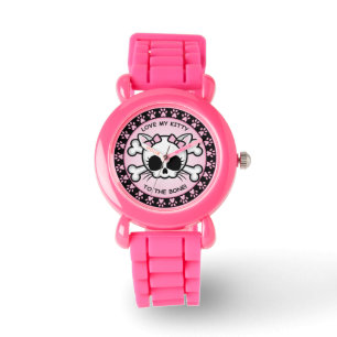 Cute Kat Skull Horloge