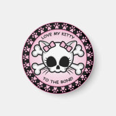 Cute Kat Skull Magneet (Voorkant)