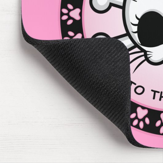 Cute Kat Skull Muismat (Hoek)