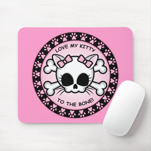 Cute Kat Skull Muismat (Met muis)