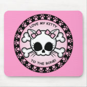 Cute Kat Skull Muismat (Voorkant)