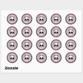 Cute Kat Skull Ronde Sticker (Vel)