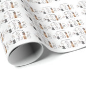 Cute Kat Symfonieband Cadeaupapier (Rol Hoek)
