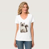Cute Kat T-shirt Kat Moeder Kat Vader (Voorkant volledig)