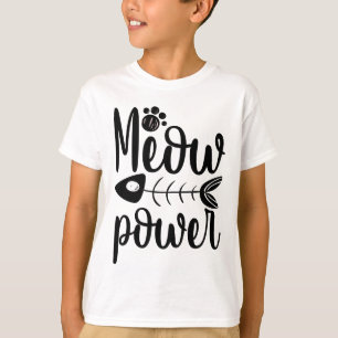 Cute Kat T-shirt Meow Power Vis Poot Kitty