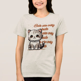 Cute Kat T-Shirt Ontwerp Schattige Kattenliefhebbe