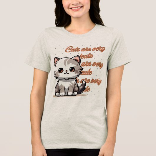 Cute Kat T-shirt ontwerp Schattige Kitty Liefhebbe (Voorkant)