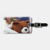 Cute Kat Teddy Bear Bagagelabel (Voorkant horizontaal)