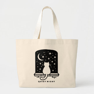 Cute Kat Tote Tas Kawaii Minimal Aesthetic Everyda