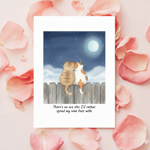 Cute Kat Valentijnkaart voor Echtgenoot of Echtgen Feestdagenkaart