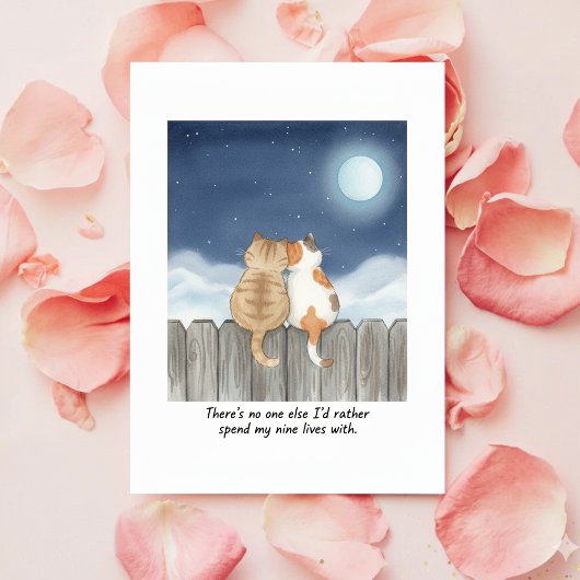 Cute Kat Valentijns Kaart voor Echtgenoot of Echtg