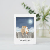 Cute Kat Valentijns Kaart voor Echtgenoot of Echtg (Staand voorkant)