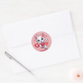 Cute Kat Valentijnsdag Sticker (Envelop)
