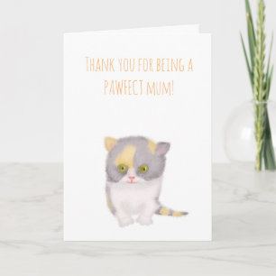 Cute Katie kitten Moederdag card van de kat Kaart